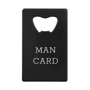 Man Card Personalized with Name Credit Card Bottle Opener