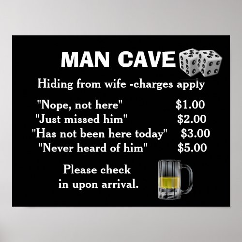 Man Cave art _ poster print