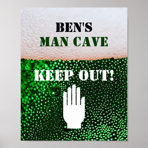 Man Cave Beer Drinking Den Keep Out Sign