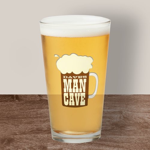 Man Cave Beer Glass