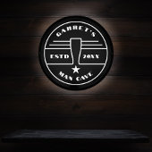 Man Cave Beer Glass Star LED Sign