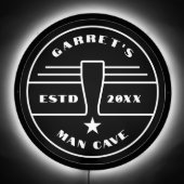 Man Cave Beer Glass Star LED Sign (Front)