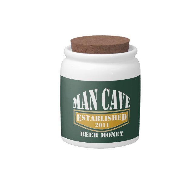 Man Cave Beer Money Jar (Front)