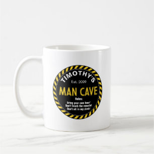  Man Cave Caution Tape Effect & Rules  Coffee Mug