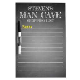Man Cave Chalkboard Shopping List Dry Erase Board