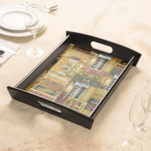 Man Cave Cigar Boxes Pattern Serving Tray