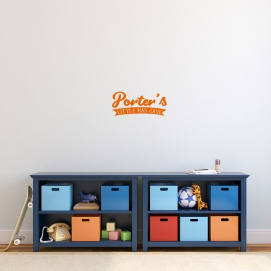 Man Cave Classic Family Name Small Wall Decal (Front)