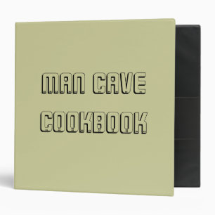 MAN CAVE...COOKBOOK...Avery Binder... 3 Ring Binder