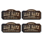 Man Cave Engraved Home Décor Wooden Sign (Group)