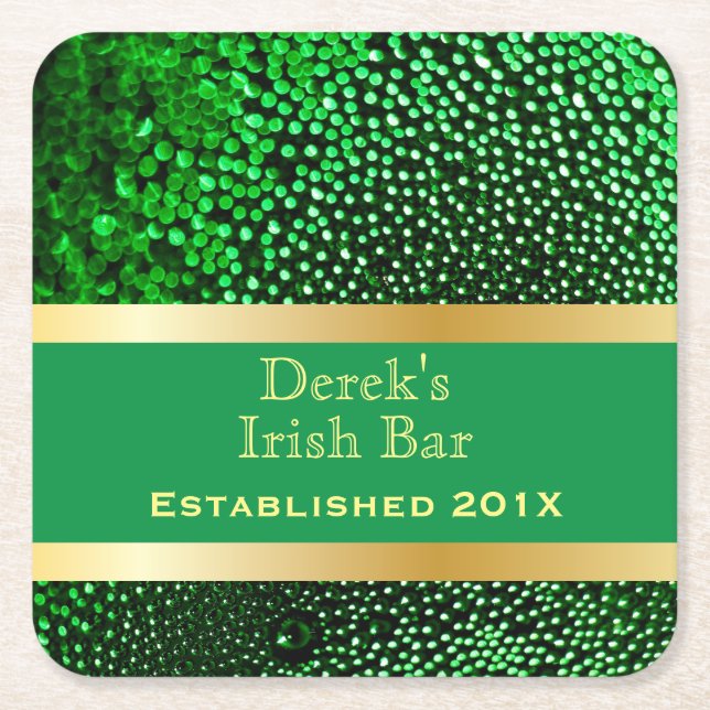 Man Cave Funny Beer Square Paper Coaster (Front)