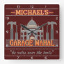 Man Cave Funny Garage Mahal Tools | Custom Name V2 Square Wall Clock