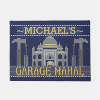 Man Cave Garage Mahal Funny Tools | Custom Name Doormat