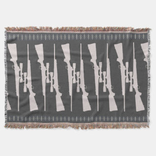 Man Cave Gun Rug Throw Blanket