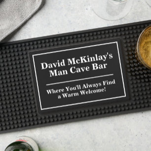 Man Cave Home Cocktail Cabinet Bar Mat