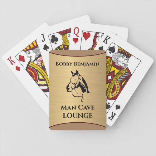 Man Cave Horse Racing Personalize  Playing Cards