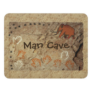 Man Cave - Ice Age Cave Art Door Sign