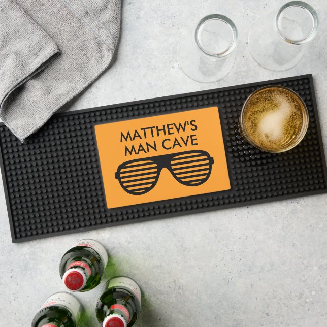 Man Cave idea custom rubber bar mat with logo (Insitu (Bar 1))
