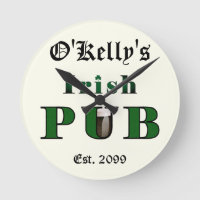 Man Cave Irish Pub Bar Tavern Wall Clock