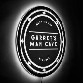 Man Cave LED Sign (Angle)