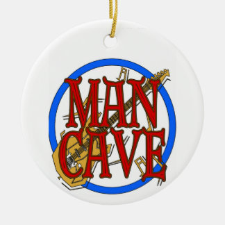 Man Cave, NAME add text Ceramic Ornament