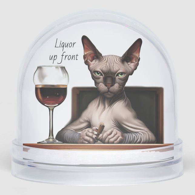 Man Cave Novelty Snow Globe (Front)