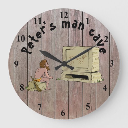 Man Cave Personalised Large Clock