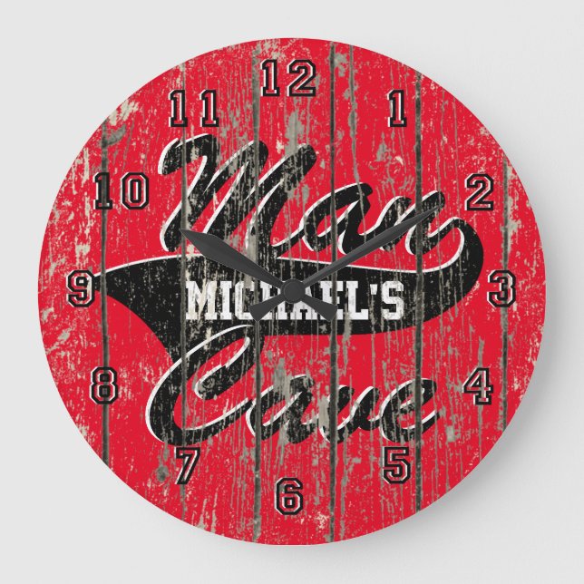 Man Cave Personalize Large Clock (Front)