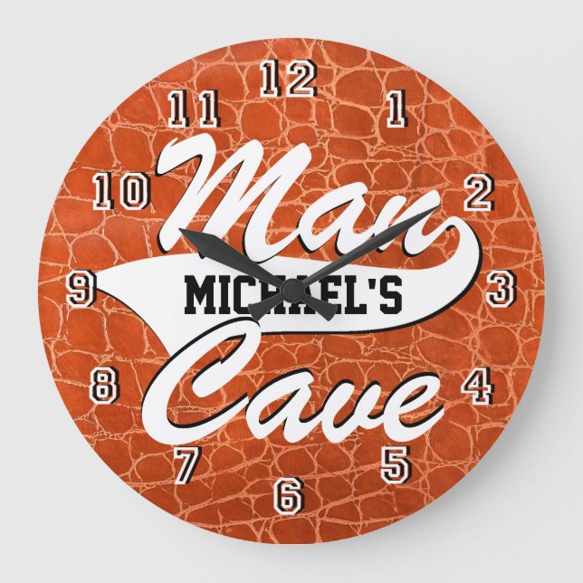 Man Cave Personalize Large Clock (Front)