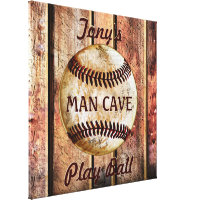 PERSONALIZED Vintage Baseball Man Cave Wall Decor