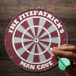 Man Cave Personalized Dart Board<br><div class="desc">Add your family name to create a personalized dartboard,  a great gift for dad,  for your man cave,  or a housewarming gift.</div>