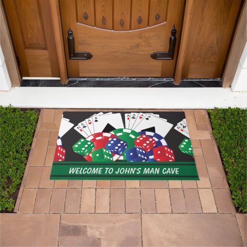 Man Cave Poker Night Doormat