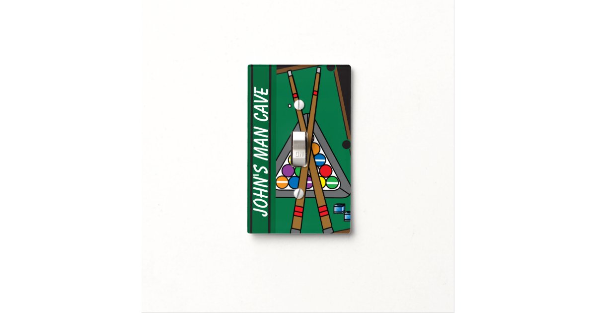 Man Cave Pool Table | DIY Name Light Switch Cover | Zazzle.com