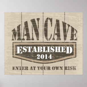 Man Cave Poster - Add Established Date