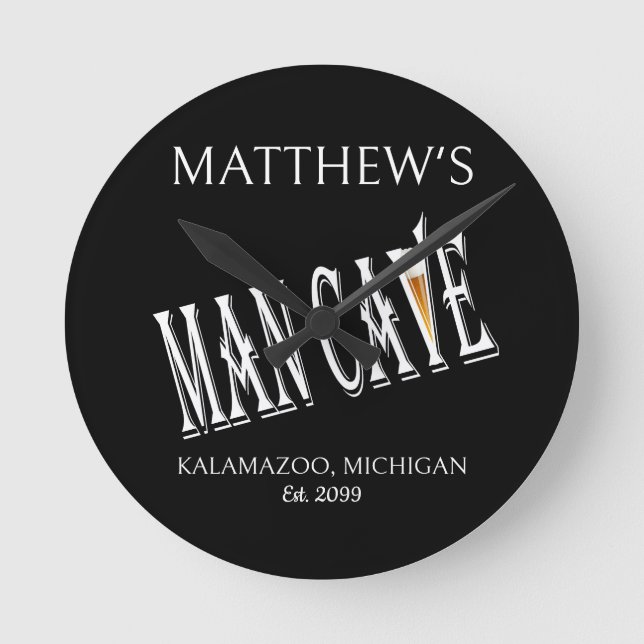 Man Cave Pub Clock Sign (Front)