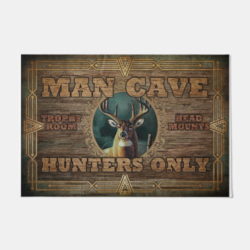Man Cave Rug Hunters Only  Doormat