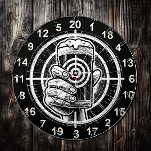 Man Cave Rustic Beer Design Dart Board