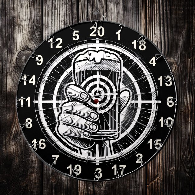 Man Cave Rustic Beer Design Dart Board (Creator Uploaded)