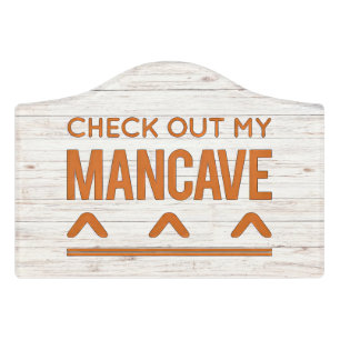 Man Cave Rustic Door Sign