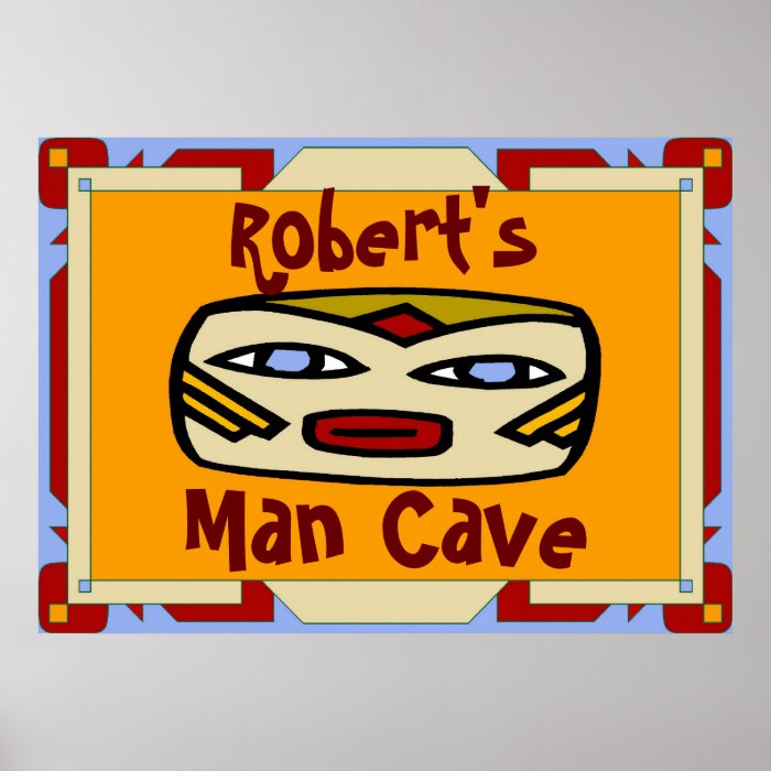 Man Cave Sign (edit name) Print