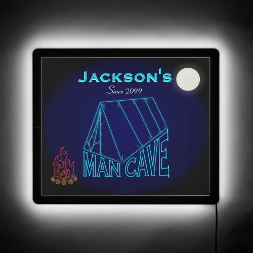 Man Cave Sign for Campers LED Sign