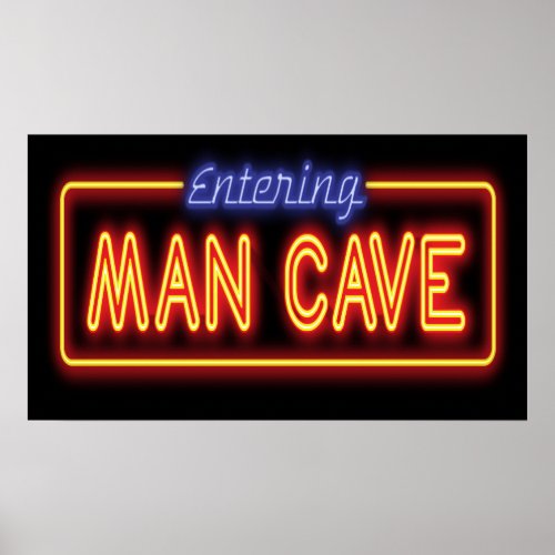 Man Cave Sign Poster