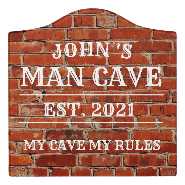 Man Cave Signs (Large Crest Front)