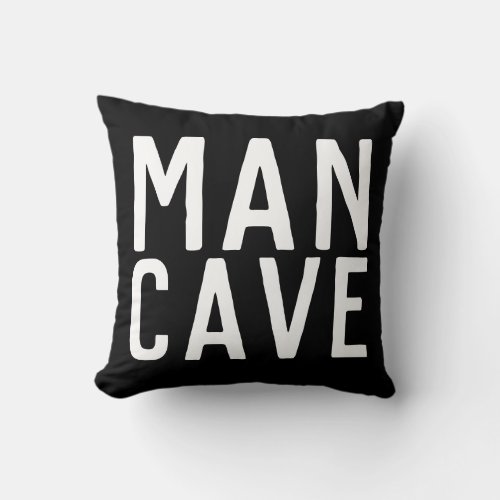 MAN CAVE Throw Pillows