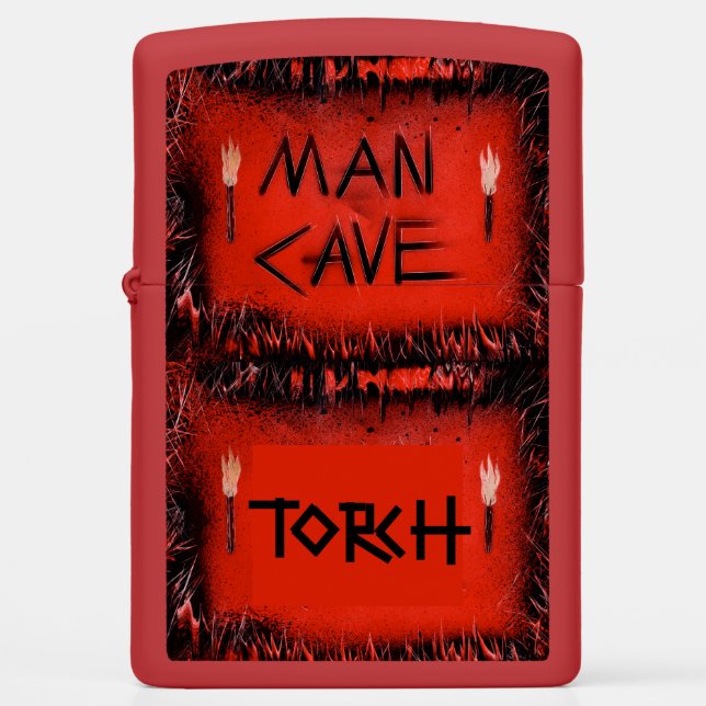 Man Cave Torch Red Zippo Lighter (Front)