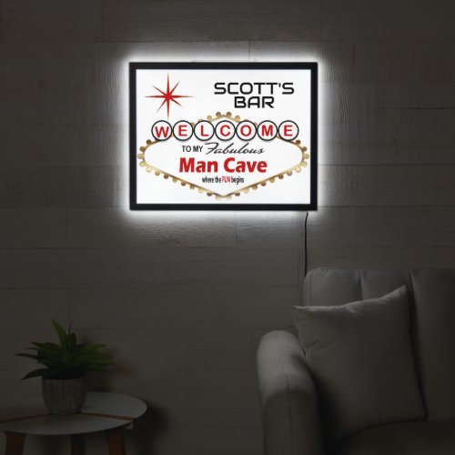 Man Cave _ Vegas Style _ Red LED Sign