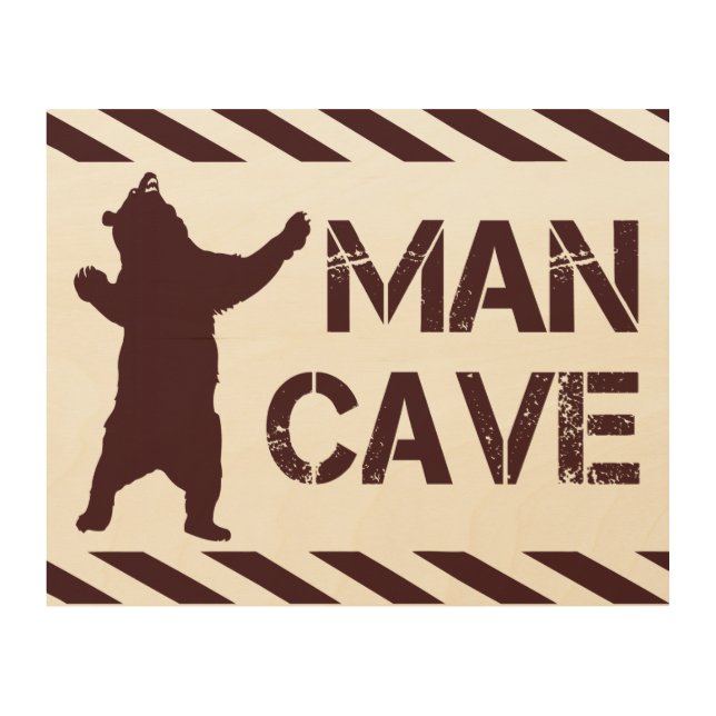 Man Cave Wood Wall Art (Front)