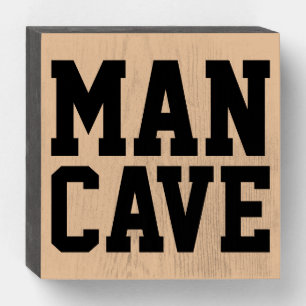 MAN CAVE WOOD WALL SIGN