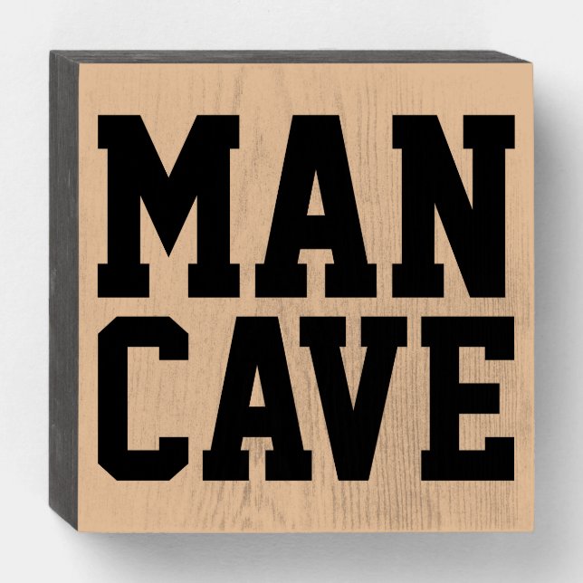 MAN CAVE WOOD WALL SIGN  (Front Horizontal)