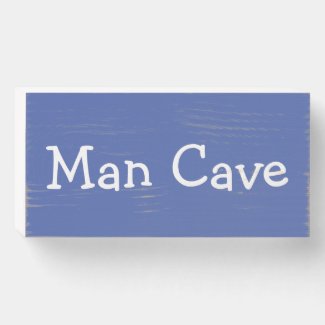 MAN CAVE wooden box sign