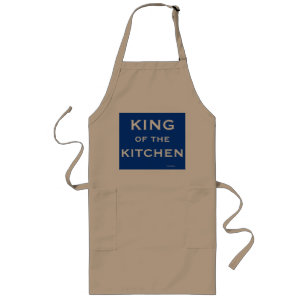 Man Chef Cook Funny Joke Name King of Kitchen Long Apron